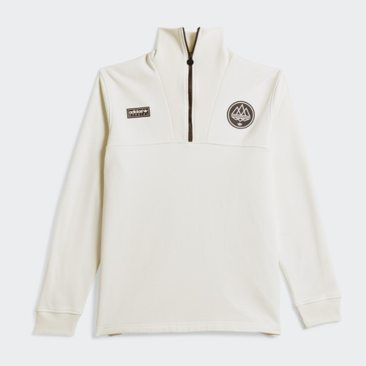 Meio Zíper Adidas Bellshill Branco