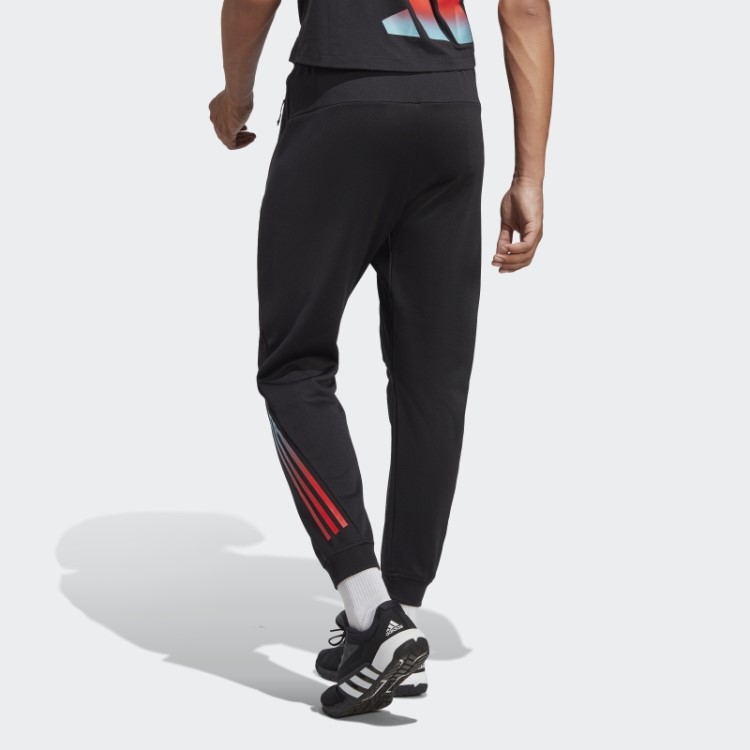 Calça De Treino Com As Três Listras Da Train Icons Preta Adidas