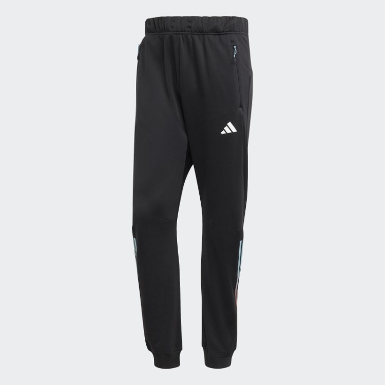 Calça De Treino Com As Três Listras Da Train Icons Preta Adidas
