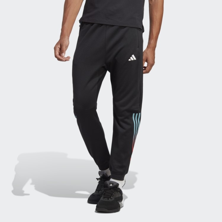 Calça De Treino Com As Três Listras Train Icons Adidas Preta