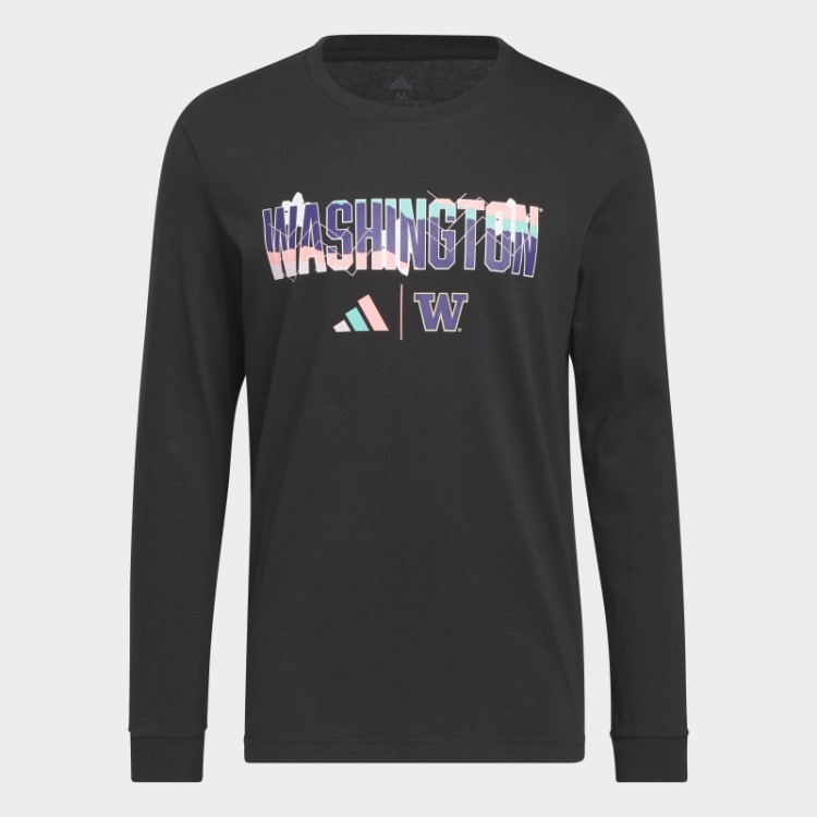 Camiseta Preta Manga Longa Huskies Adidas