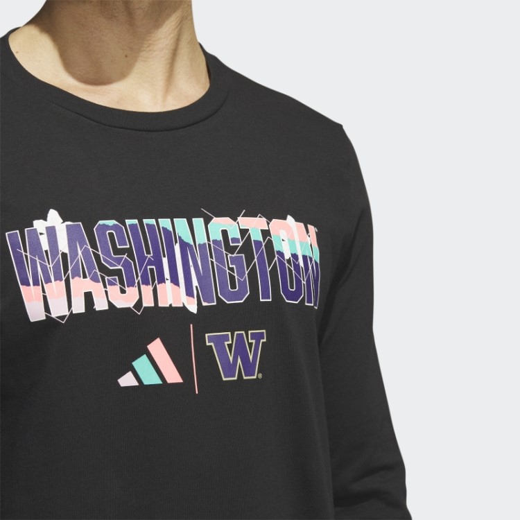Camiseta Preta Manga Longa Huskies Adidas