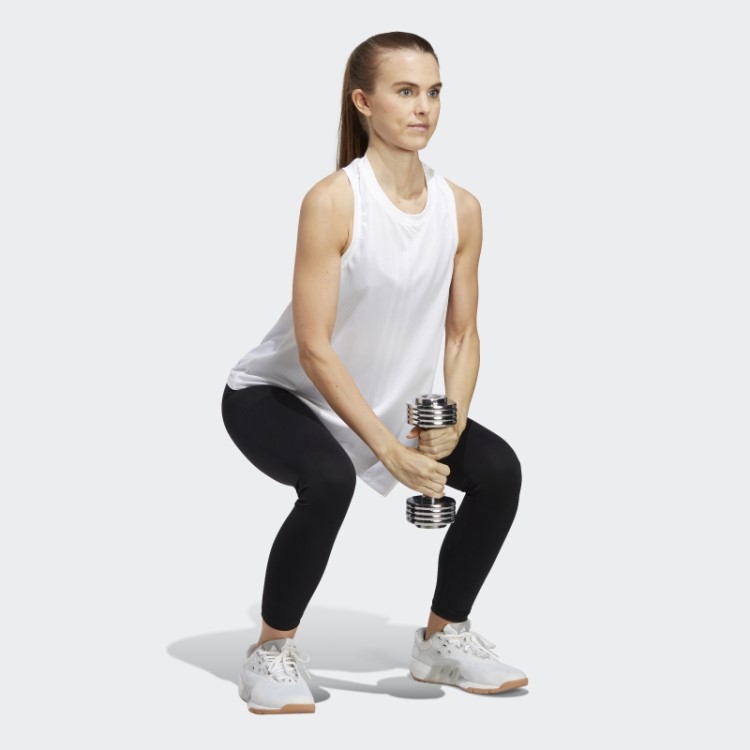 Regata De Treino Branca Hiit Aeroready Quickburn Adidas