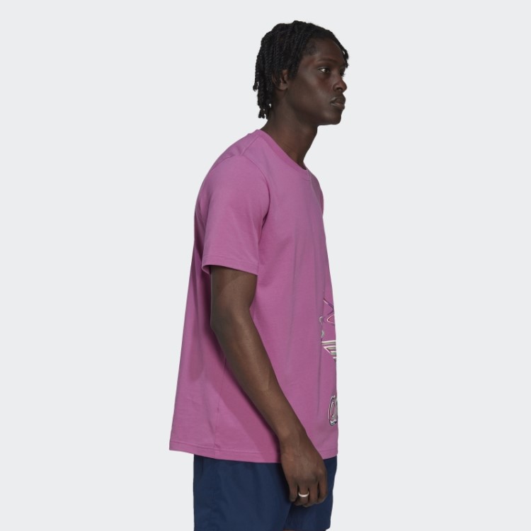 Hiperreal Camiseta Manga Curta Lilás Adidas