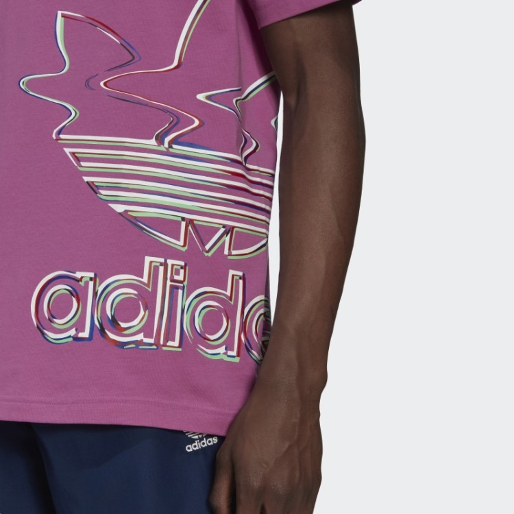Hiperreal Camiseta Manga Curta Lilás Adidas