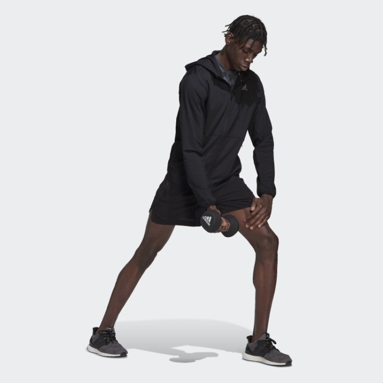 Moletom Com Capuz Preto Adidas Para Treino Hiit