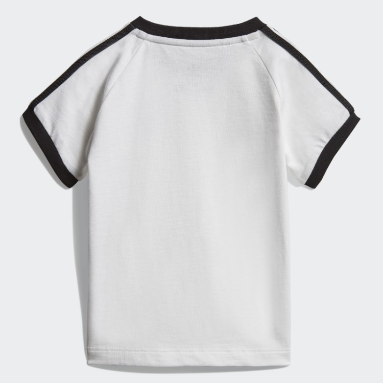 Camiseta Branca Com As 3 Listras Da Adidas