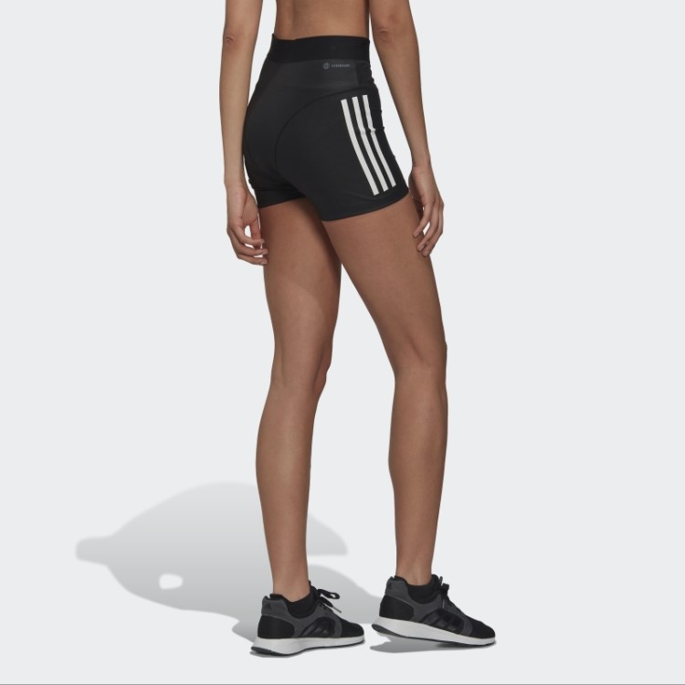 Leggings Curtas Com As 3 Listras Hyperglam Pretas Da Adidas