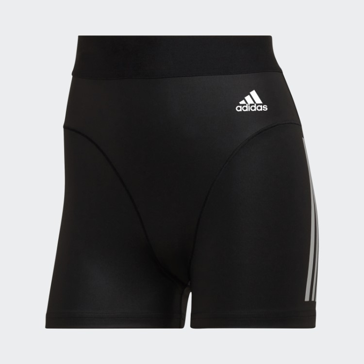 Leggings Curtas Com As 3 Listras Hyperglam Pretas Da Adidas