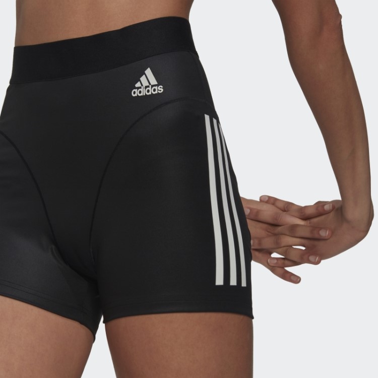 Leggings Curtas Com As 3 Listras Hyperglam Pretas Da Adidas