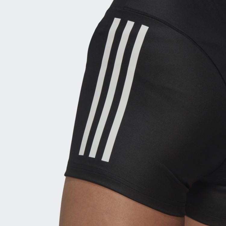 Leggings Curtas Com As 3 Listras Hyperglam Pretas Da Adidas