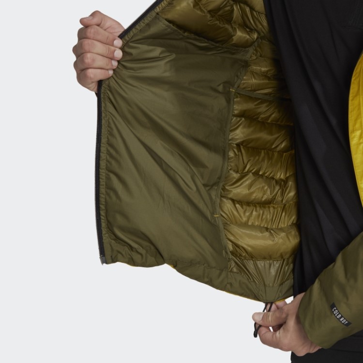 Jaqueta Com Capuz Adidas Terrex Myshelter Verde Oliva