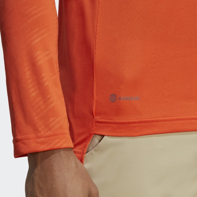 Blusa De Manga Longa Adidas Orange Terrex Com Vários Zíperes