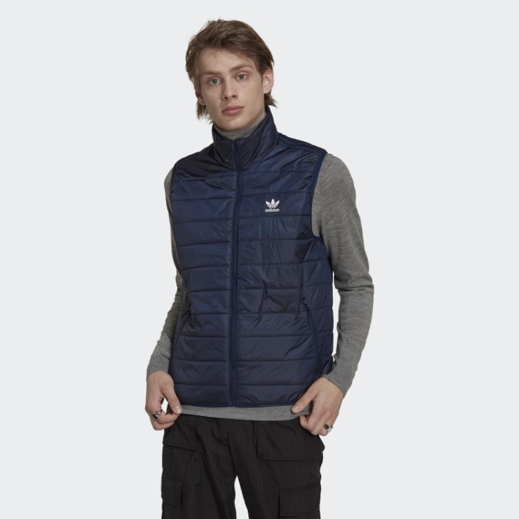 Colete Acolchoado Adidas Night Indigo Com Gola Alta