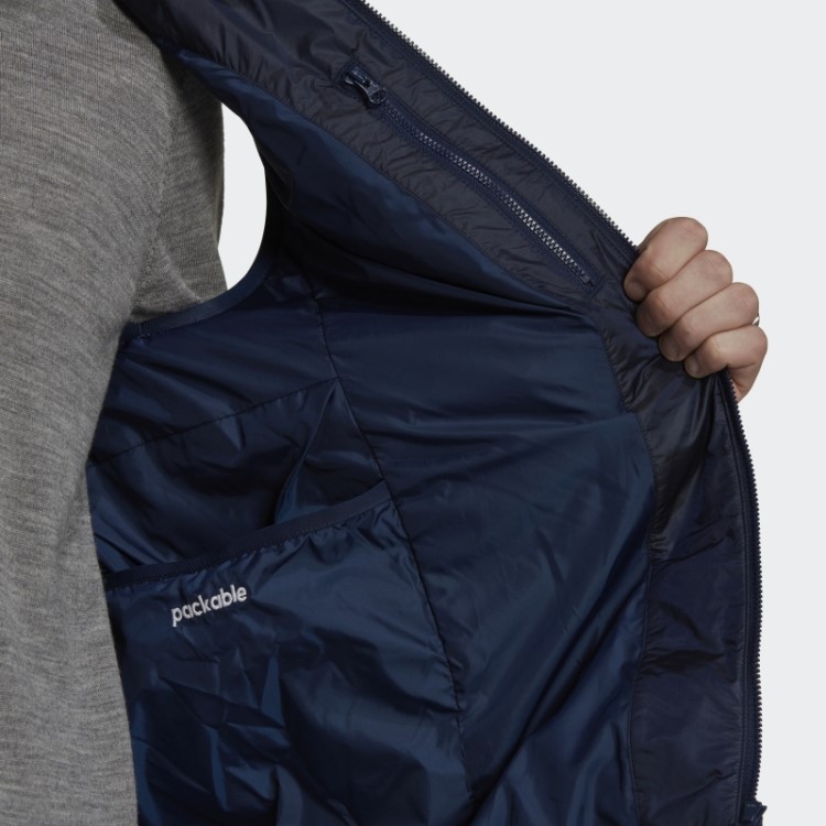 Colete Acolchoado Adidas Night Indigo Com Gola Alta
