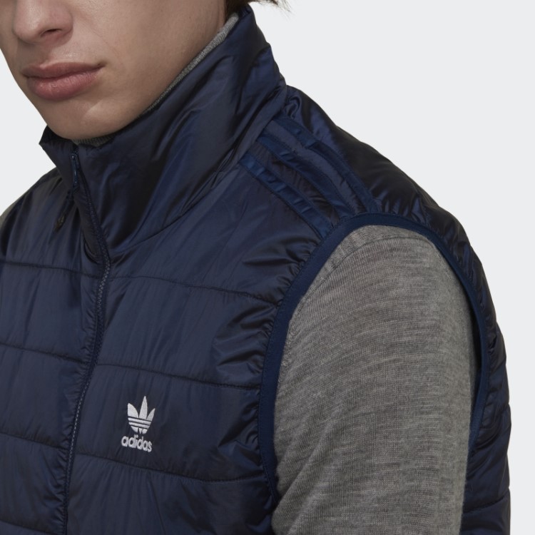 Colete Acolchoado Adidas Night Indigo Com Gola Alta