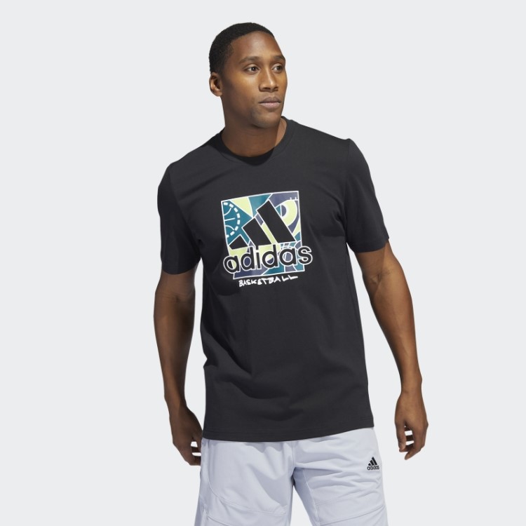 Adidas Black Universal Badge Of Sport Tee