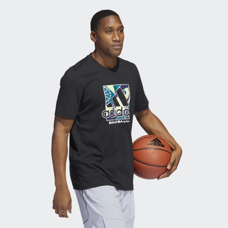 Adidas Black Universal Badge Of Sport Tee