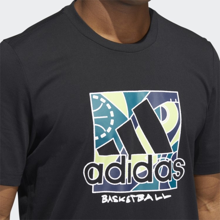 Adidas Black Universal Badge Of Sport Tee