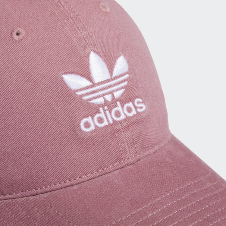 Boné Adidas Rosa Relaxado Com Tira Nas Costas