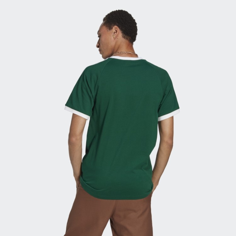 Camiseta Adidas Adicolor Classics Com As Três Listras Verde Escuro
