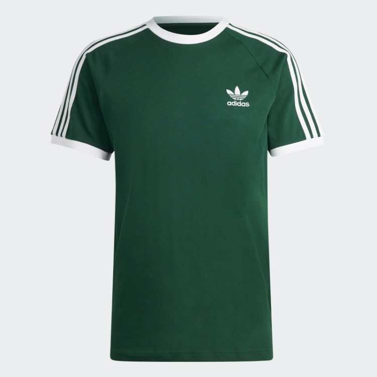 Camiseta Adidas Adicolor Classics Com As Três Listras Verde Escuro
