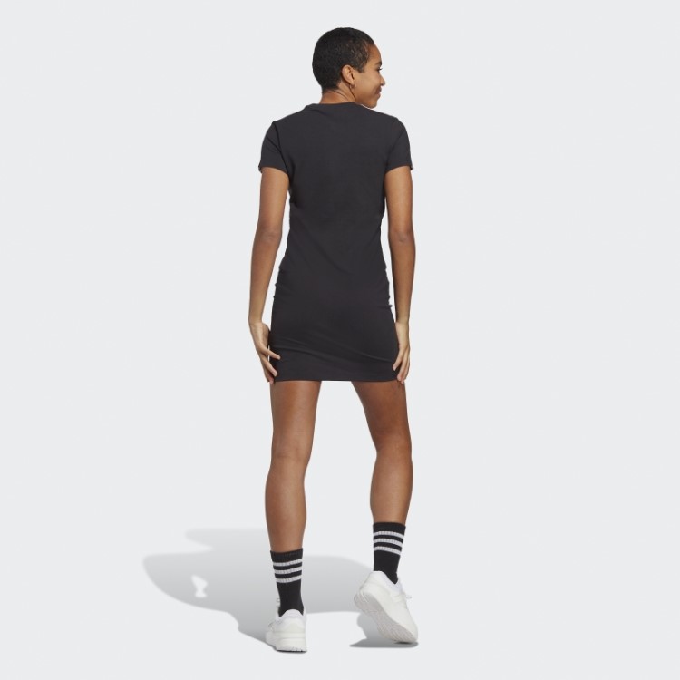 Essentials Vestido Com As Três Listras Preto Adidas