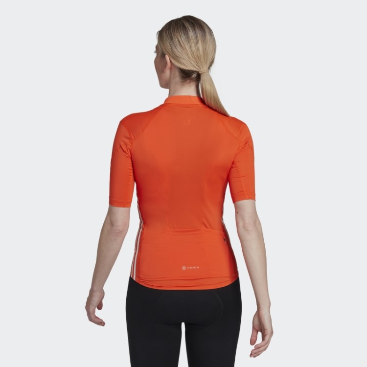 Adidas Laranja A Camisa De Ciclismo De Manga Curta