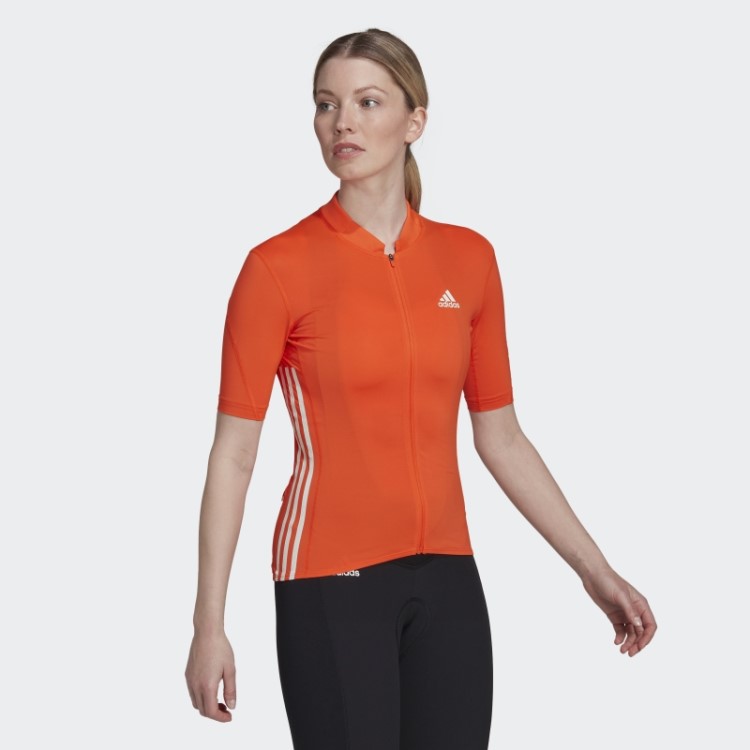 Adidas Laranja A Camisa De Ciclismo De Manga Curta