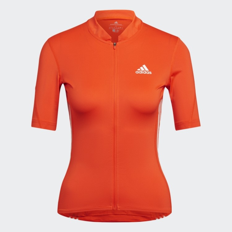 Adidas Laranja A Camisa De Ciclismo De Manga Curta