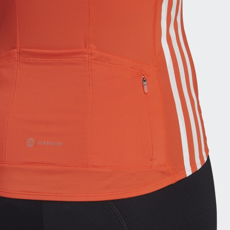 Adidas Laranja A Camisa De Ciclismo De Manga Curta