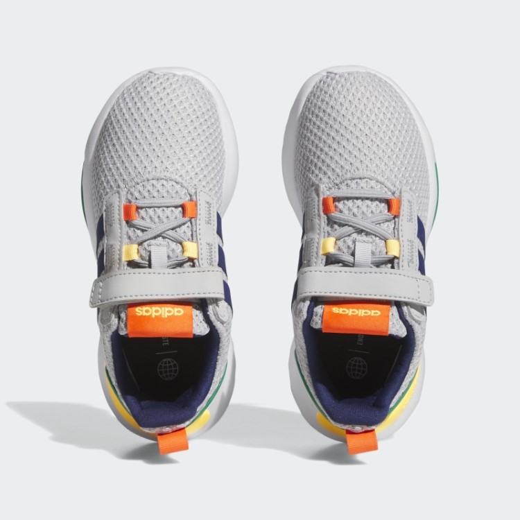 Tênis Adidas Grey Racer Tr21 Estilo De Vida Corrida Elástico Com Cadarço E Tira Superior