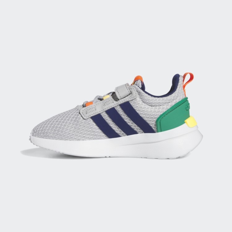 Tênis Adidas Grey Racer Tr21 Estilo De Vida Corrida Elástico Com Cadarço E Tira Superior