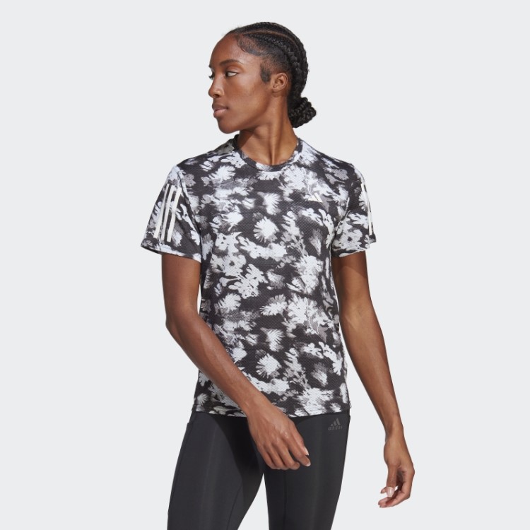 Adidas Own The Run Cooler Camiseta De Corrida De Verão Cinza