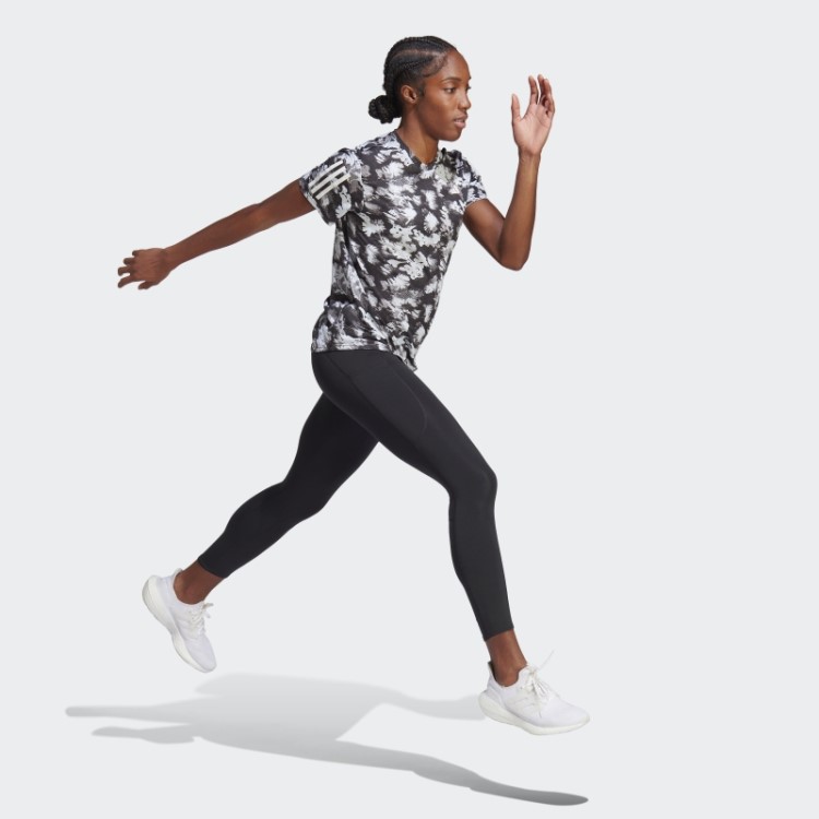 Adidas Own The Run Cooler Camiseta De Corrida De Verão Cinza