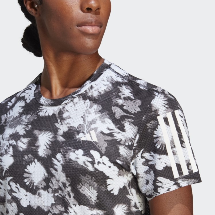 Adidas Own The Run Cooler Camiseta De Corrida De Verão Cinza