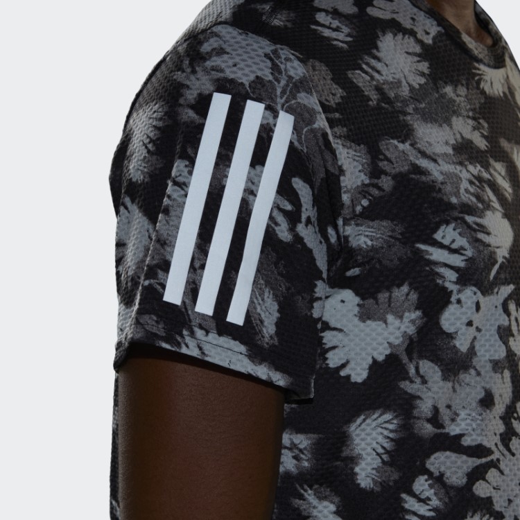 Adidas Own The Run Cooler Camiseta De Corrida De Verão Cinza