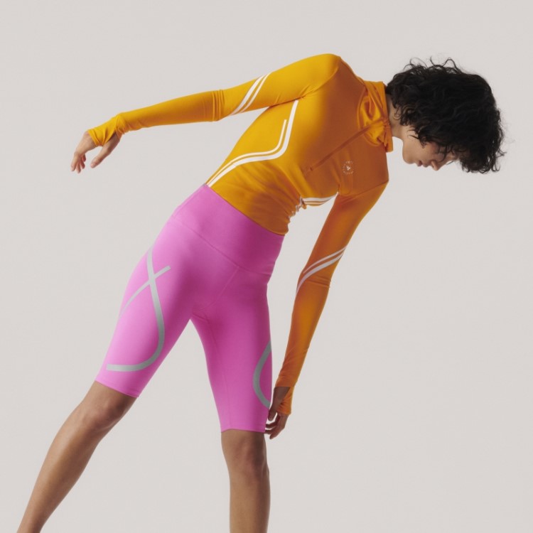 Adidas By Stella Mccartney Truepace Blusa Manga Longa Moda Laranja