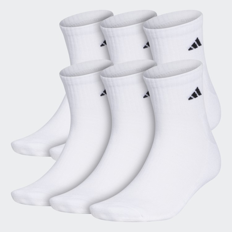 Adidas Meias Acolchoadas Atléticas 6 Pares Xl Branco