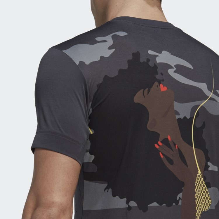Camiseta De Tênis Nova York Com Estampa De Carbono Adidas