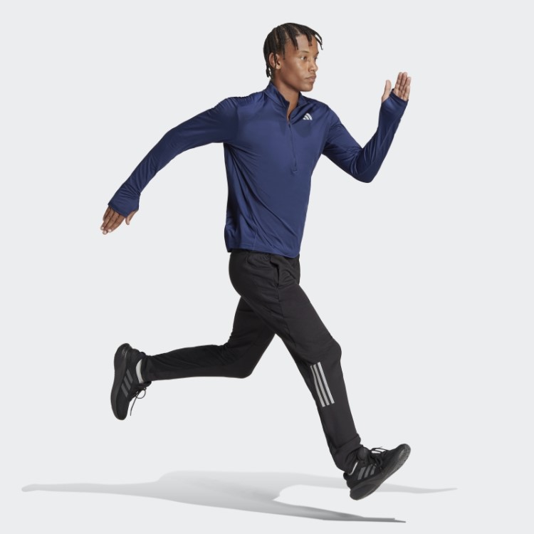 Adidas Own The Run 1/2 Zip Top De Manga Comprida Azul Escuro