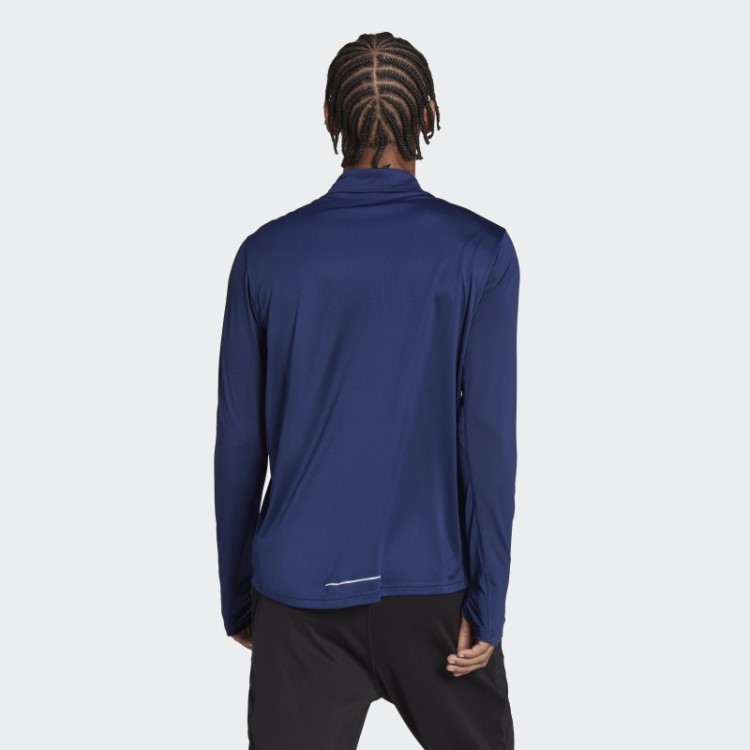 Camiseta Adidas Dark Blue Own The Run 1/2 Zíper