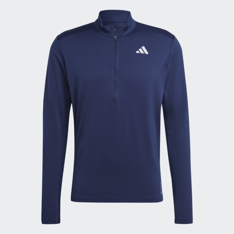 Camiseta Adidas Dark Blue Own The Run 1/2 Zíper