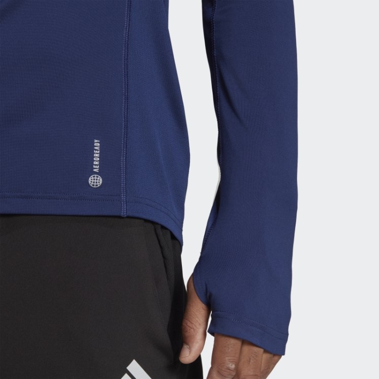 Camiseta Adidas Dark Blue Own The Run 1/2 Zíper