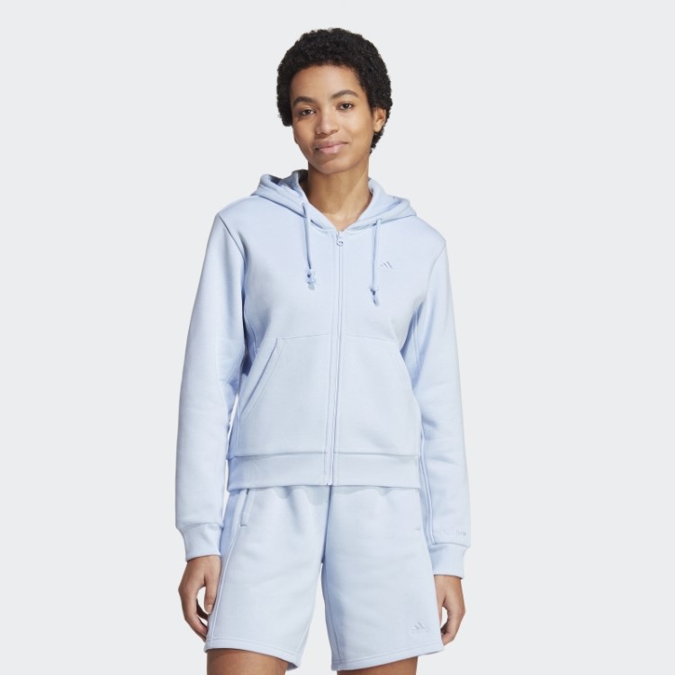 Adidas All Szn Moletom De Lã Com Zíper Azul Dawn