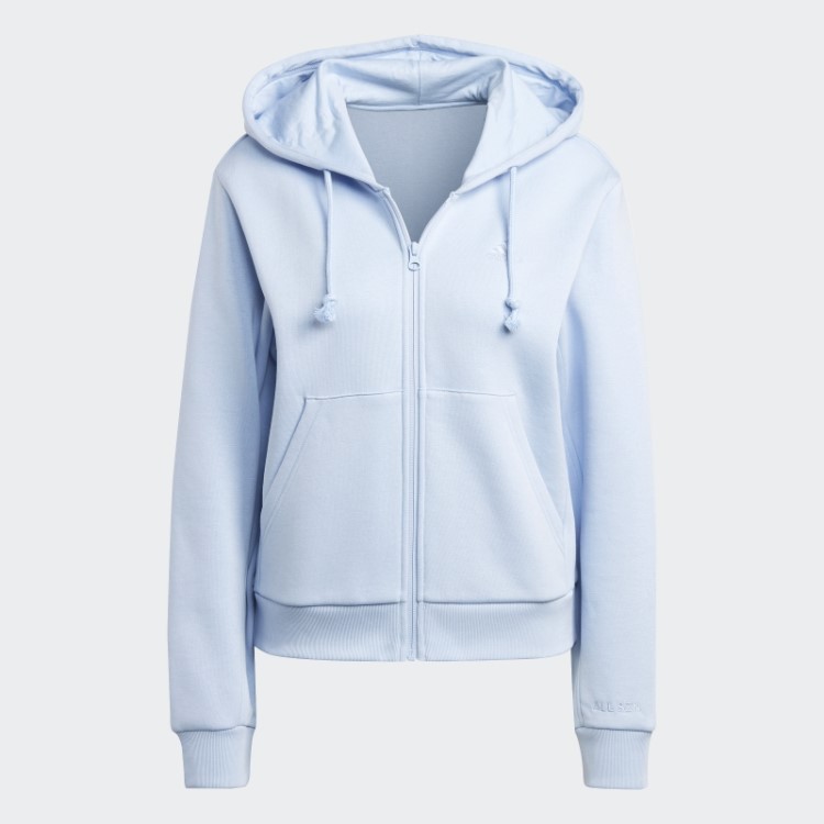 Adidas All Szn Moletom De Lã Com Zíper Azul Dawn