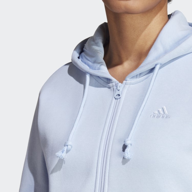 Adidas All Szn Moletom De Lã Com Zíper Azul Dawn