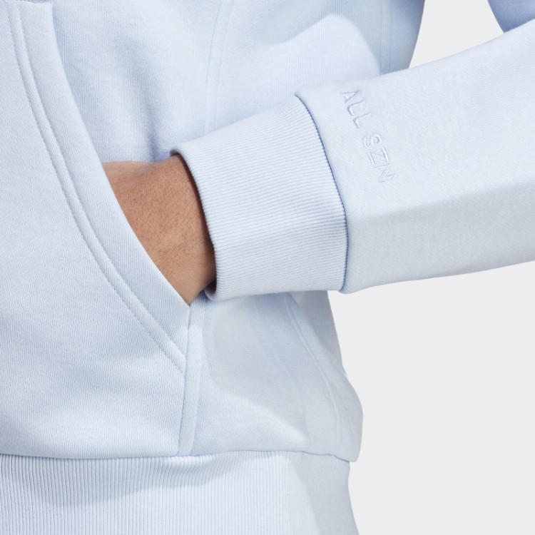 Adidas All Szn Moletom De Lã Com Zíper Azul Dawn