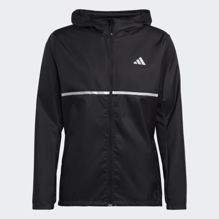 Jaqueta Preta Própria Da Corrida Adidas