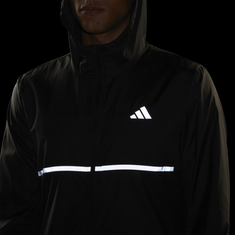 Jaqueta Preta Própria Da Corrida Adidas